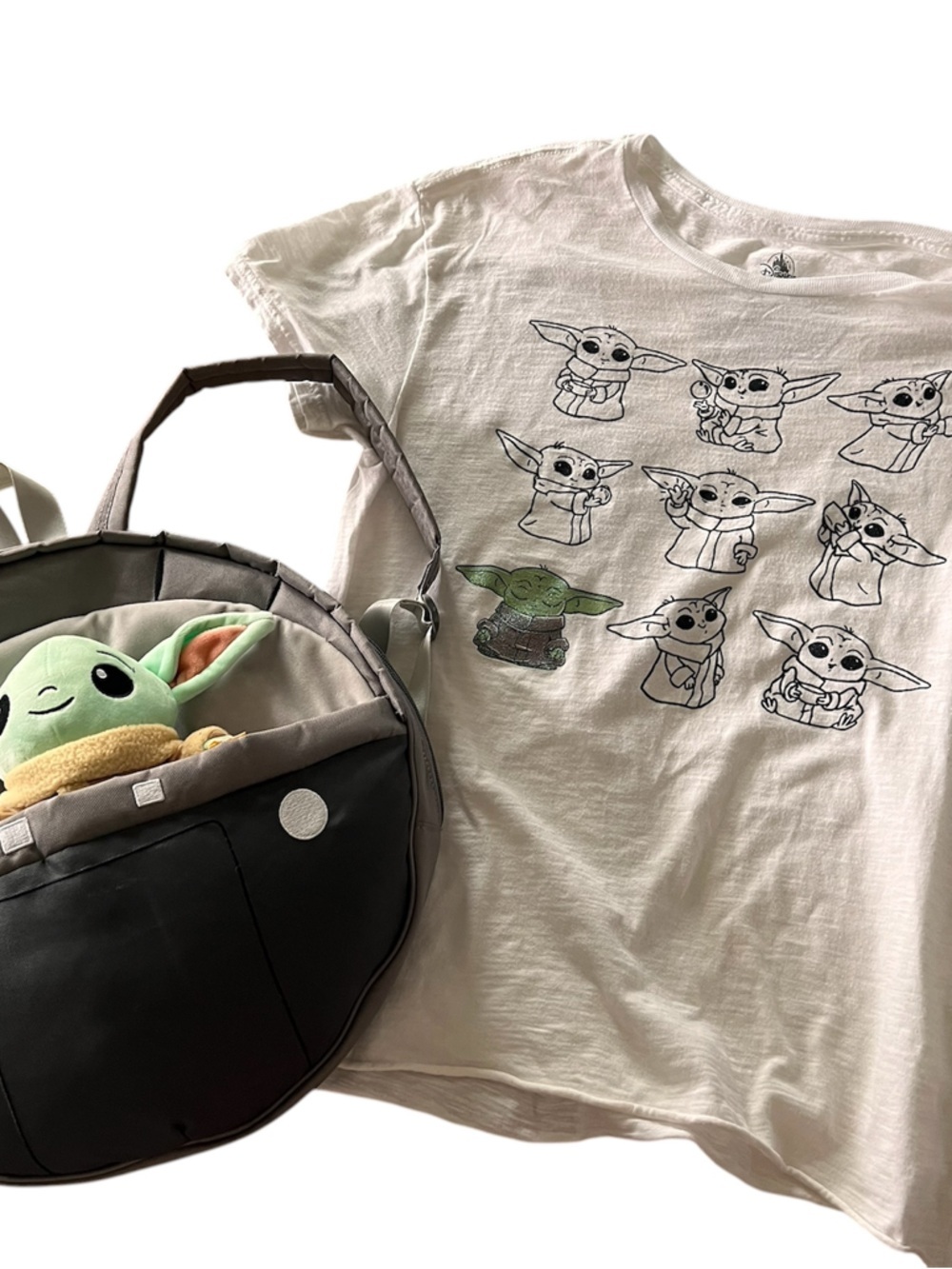 Star Wars Grogu Bundke Backpack and Tee size Medium